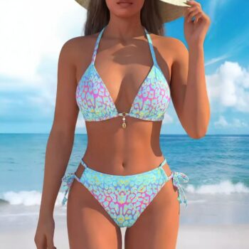 Women's Leopard Print Bikini Set – Sexy High-Stretch Two-Piece Swimsuit for Beach & Pool