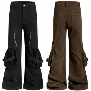 Mens Solid Color Bootcut Casual Pants